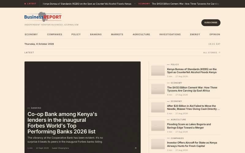 Business Report, as it runs today